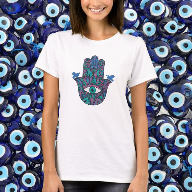Colourful The Hand of Miriam Hamsa T-Shirt (Creator Uploaded)