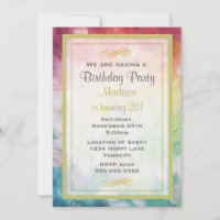 Colourful Thick Abstract Paint Birthday Party