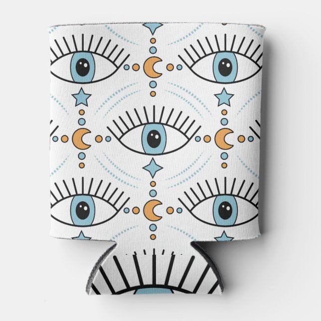 Colourful third eyes, magic seamless pattern. can cooler (Front)