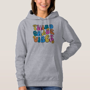 Colourful Third grade Vibes– Back to school Retro Hoodie