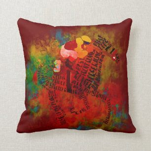 Colourful Thoroughbred Racehorse Pillow