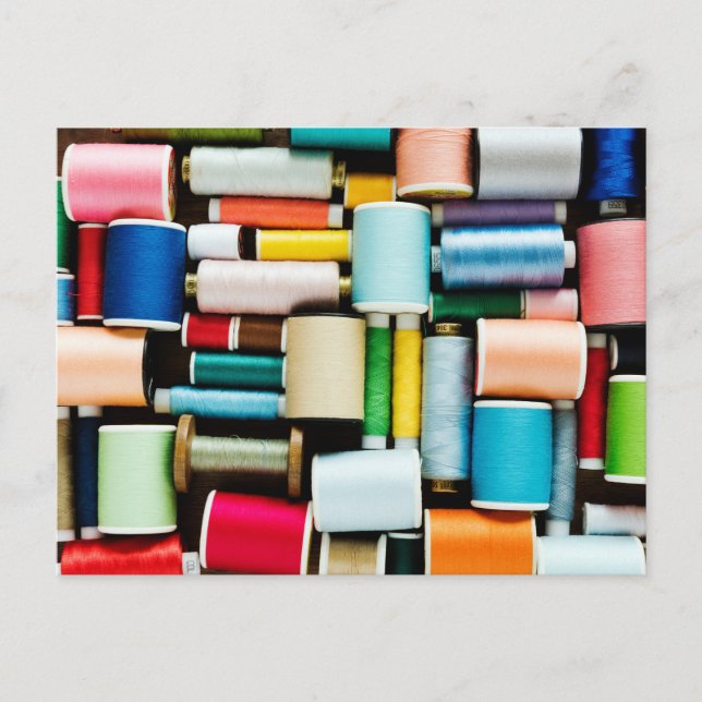 Colourful Thread for Sewing Photo Postcard (Front)