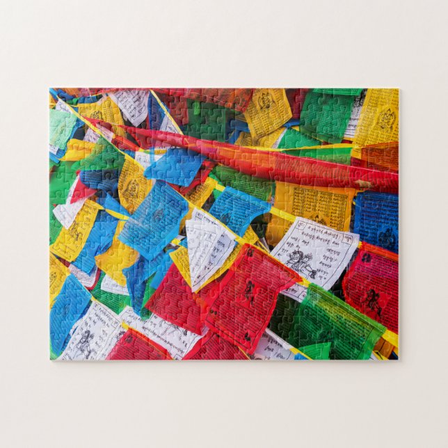 Colourful Tibetan prayer flags Jigsaw Puzzle (Horizontal)
