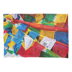 Colourful Tibetan prayer flags - Tibet Pillowcase