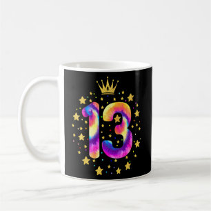Colourful Tie Dye 13 Year Old Girls Thirteen 13th Coffee Mug
