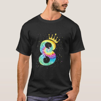 Colourful Tie Dye 8 Year Old Girls 8th Birthday Gi T-Shirt