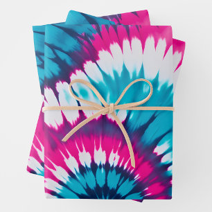 Colourful Tie Dye Art Wrapping Paper Sheets