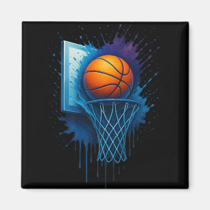 Colourful Tie Dye Basketball Apparel With Retro Sp Magnet