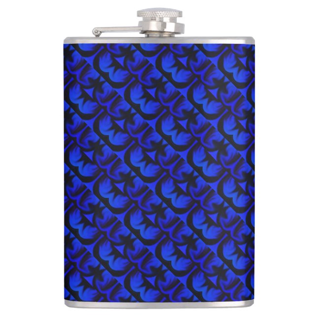 Colourful tie dye hip flask (Front)