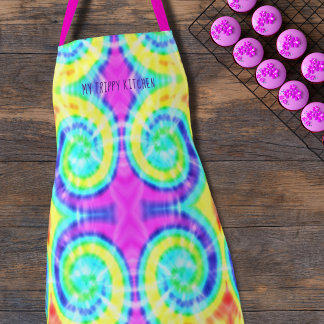 Colourful Tie Dye Hippie Trippy Custom Apron