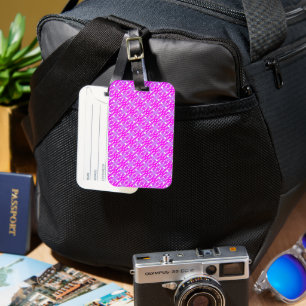 Colourful tie dye luggage tag
