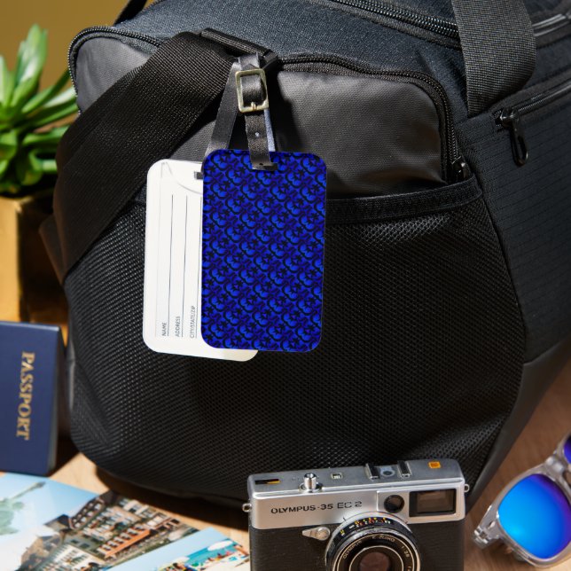 Colourful tie dye luggage tag (Front & Back)