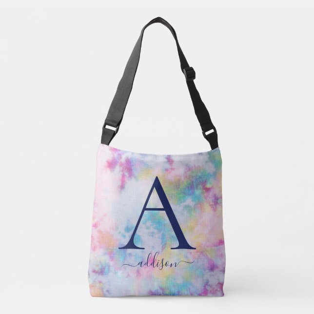 Colourful Tie-Dye Monogram Crossbody Bag (Front)