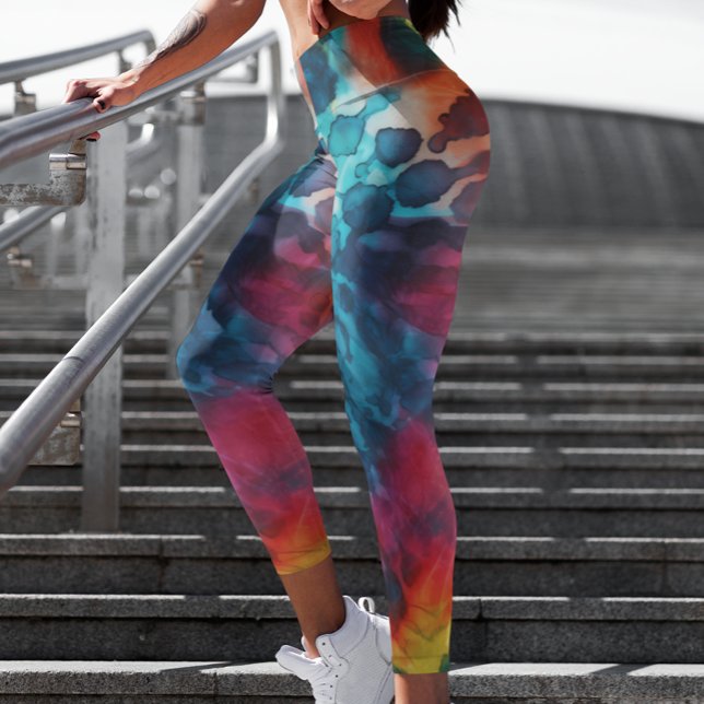 Colourful Tie Dye Multi-colour Leggings (Creator Uploaded)
