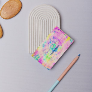 Colourful Tie Dye Neon Summer Business Card