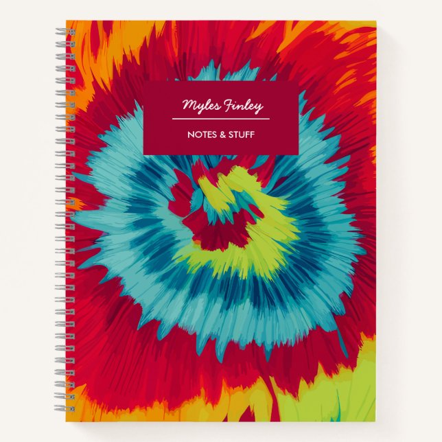 Colourful Tie-Dye Notebook (Front)