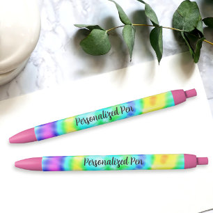 Colourful Tie Dye Personalised Pen