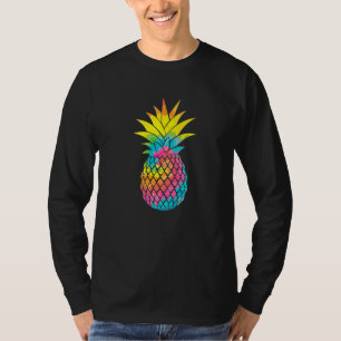 Colourful Tie Dye Pineapple Hawaiian Tropical Summ T-Shirt
