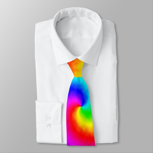Colourful Tie Dye Rainbow Swirl Hippie Boho Chic (Tied)