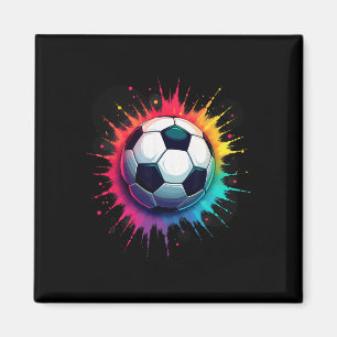 Colourful Tie Dye Soccer Ll _1 Magnet
