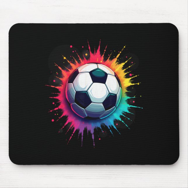 Colourful Tie Dye Soccer Ll _1  Mouse Pad (Front)