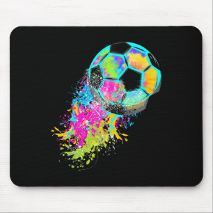 Colourful Tie Dye Soccer Ll Mouse Pad