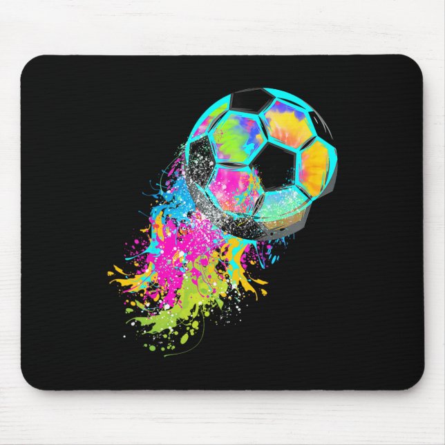 Colourful Tie Dye Soccer Ll  Mouse Pad (Front)