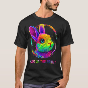 Colourful Tie Dye Year of the Rabbit Happy New Yea T-Shirt