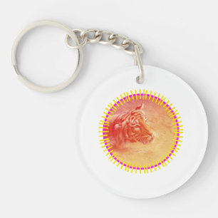 Colourful Tiger Key Ring