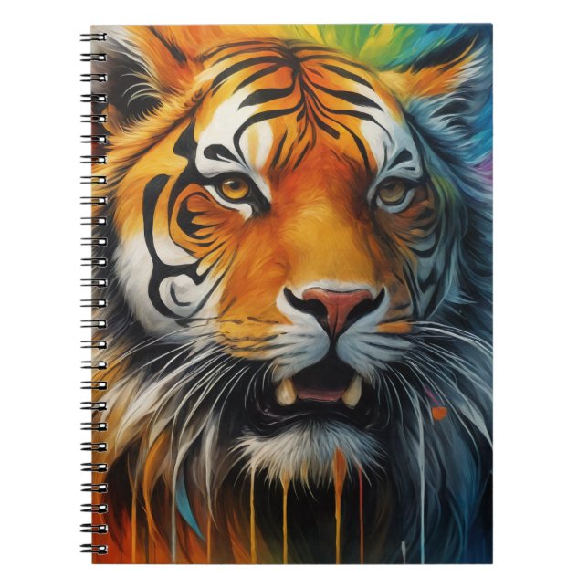 Colourful Tiger Notebook (Front)