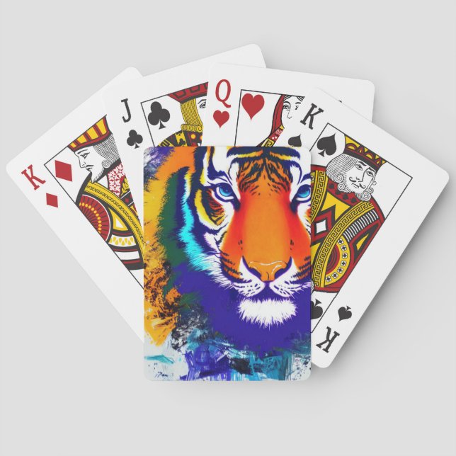 Colourful Tiger Playing Cards (Back)
