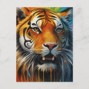 Colourful Tiger Postcard