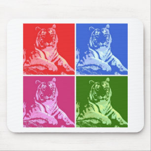 Colourful Tigers Mouse Pad