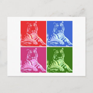 Colourful Tigers Postcard