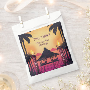 Colourful Tiki Hawaiian Birthday Party Favour Bags