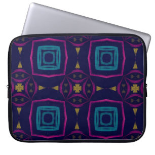 Colourful Tile illustration. Fashion Geometric Orn Laptop Sleeve