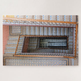 Colourful Tile Stairway Barcelona - 20x30 - 1014 p Jigsaw Puzzle