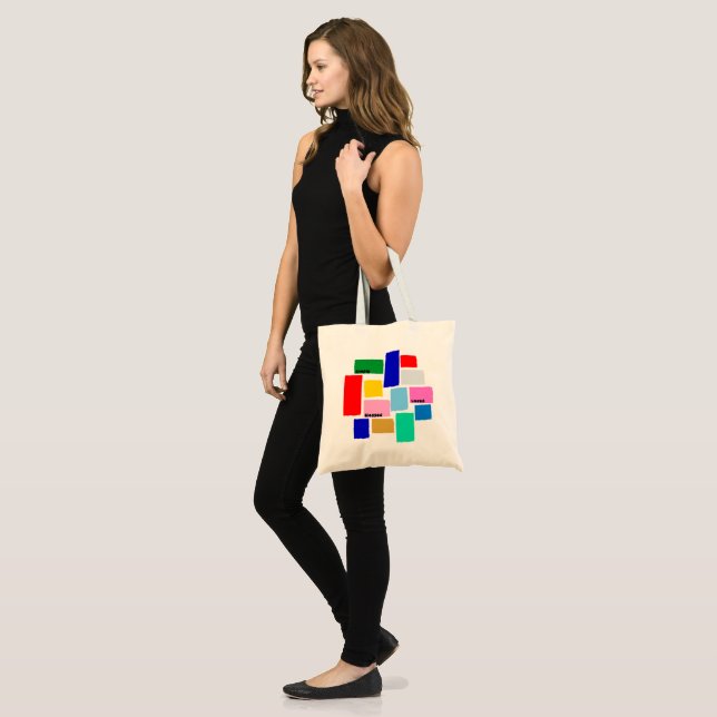 COLOURFUL TILE TOTE BAG (Front (Model))