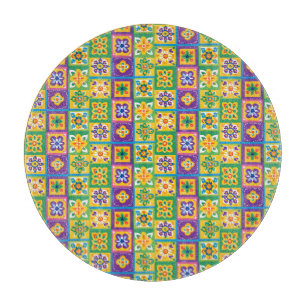 Colourful Tiles Cutting Board