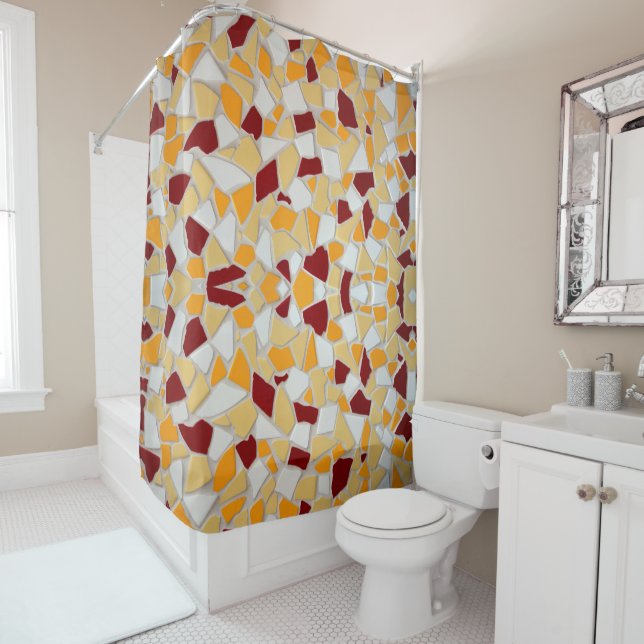 Colourful tiles texture Shower Curtain (In Situ)