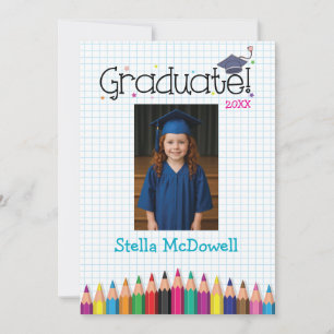 Colourful Tiny Grad Graduation Invitation