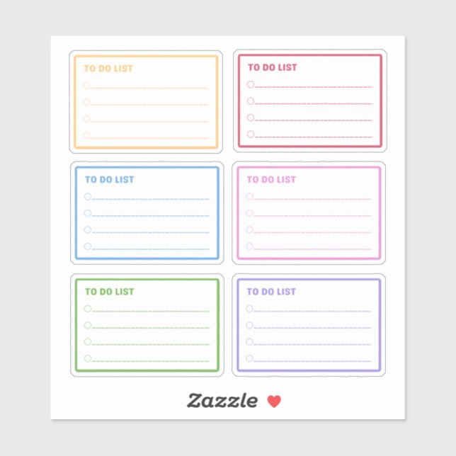 Colourful To Do List Daily planner (Sheet)