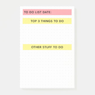 Colourful To Do List Post-it Notes