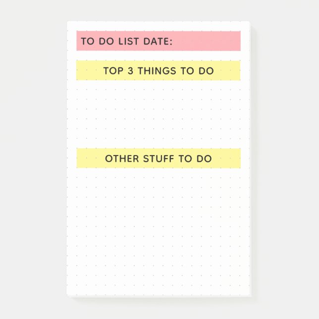 Colourful To Do List Post-it Notes (Front)