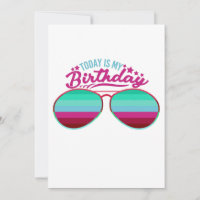 Colourful Today is my Birthday Sunglasses