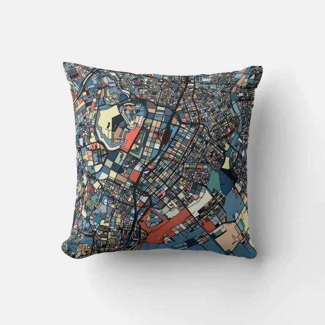Colourful Tokyo Map Cushion (Front)