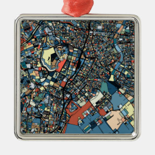 Colourful Tokyo Map Metal Tree Decoration