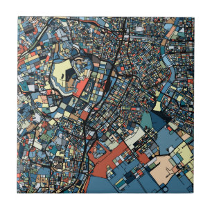 Colourful Tokyo Map Tile