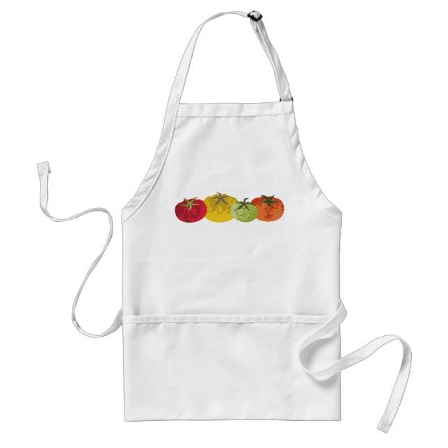 colourful tomatoes kitchen cooking apron (Front)