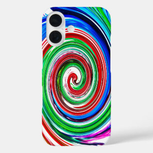 colourful tornado iPhone 16 case